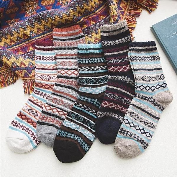 5 Pair Of Norwegian Winter Socks