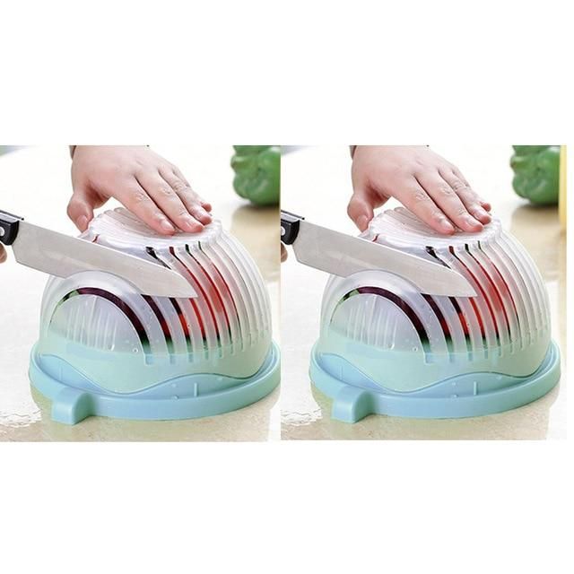 60 Seconds Salad Cutting Slicer Bowl