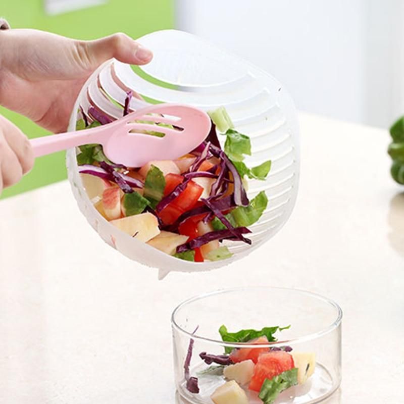 60 Seconds Salad Cutting Slicer Bowl