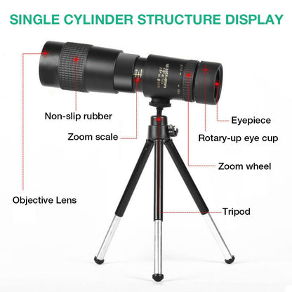 4K 10-300X40Mm Super Mobile Phone Starscope Thermal Monocular Telephoto Zoom Monocular Telescope