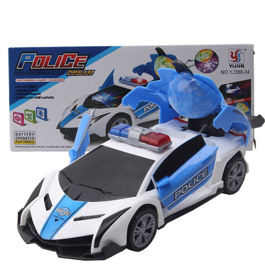 360 Rotating Light Up Police Car Toy