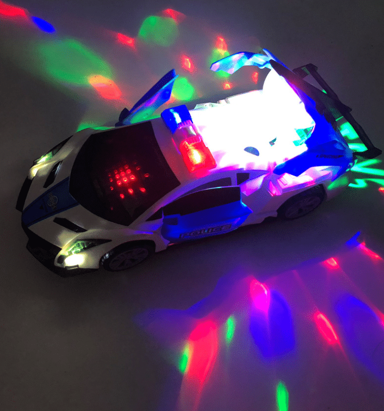 360 Rotating Light Up Police Car Toy