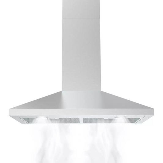 30" Range Hood Wall Mounted Stainless Steel Exhaust Vent