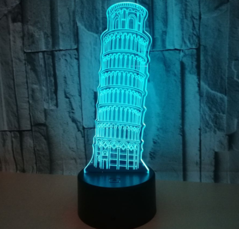 3D Nightlight Of The Leaning Tower Of Pisa