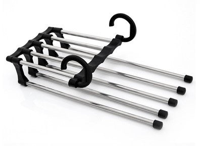 5 In 1 Wardrobe Hangers Stainless Steel Multi-Functional Pants Hangers