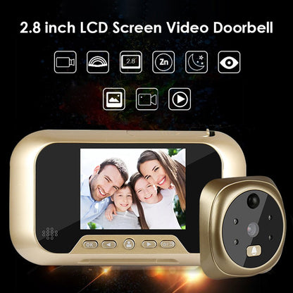 2.8 Inch Infrared Night Vision Camera Intelligent Peephole & Video Doorbell