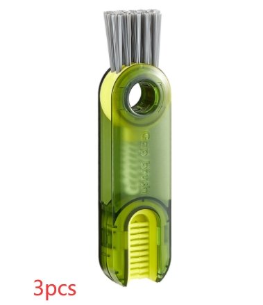 3 In 1 Tiny Bottle Cup Cover Brush Straw Cleaner Tools Multi-Functional Crevice Cleaning Brush