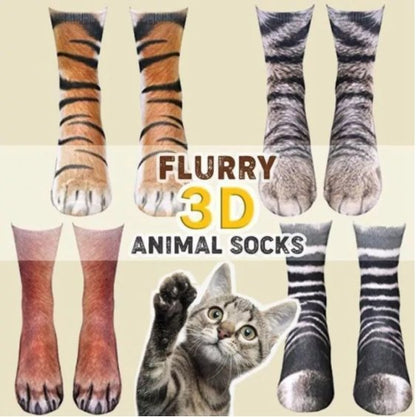 3D Animal Paw Socks Adult Cute Cat Claws Socks Unisex Long Socks