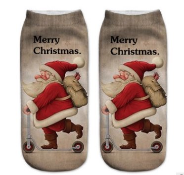 3D Printed Christmas Low Cut Ankle Sport Socks