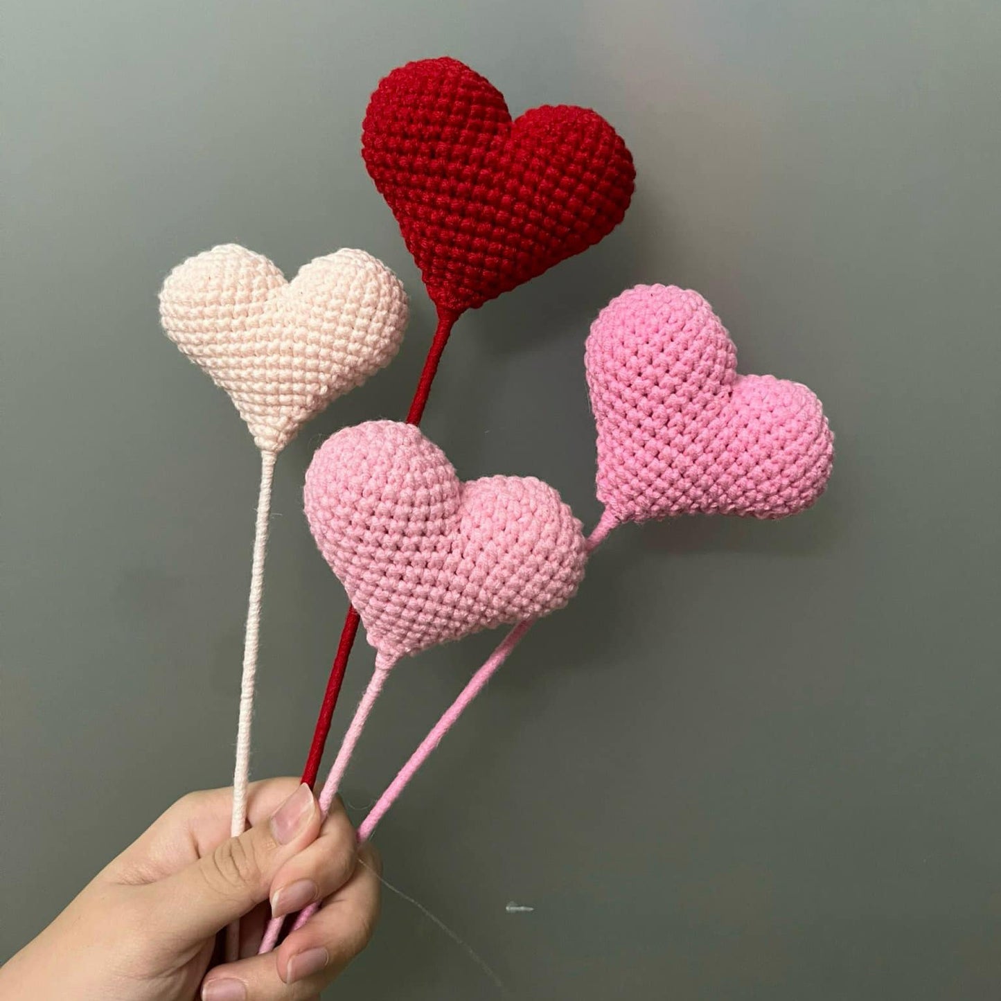 Handmade Heart Made Of Crochet Wool