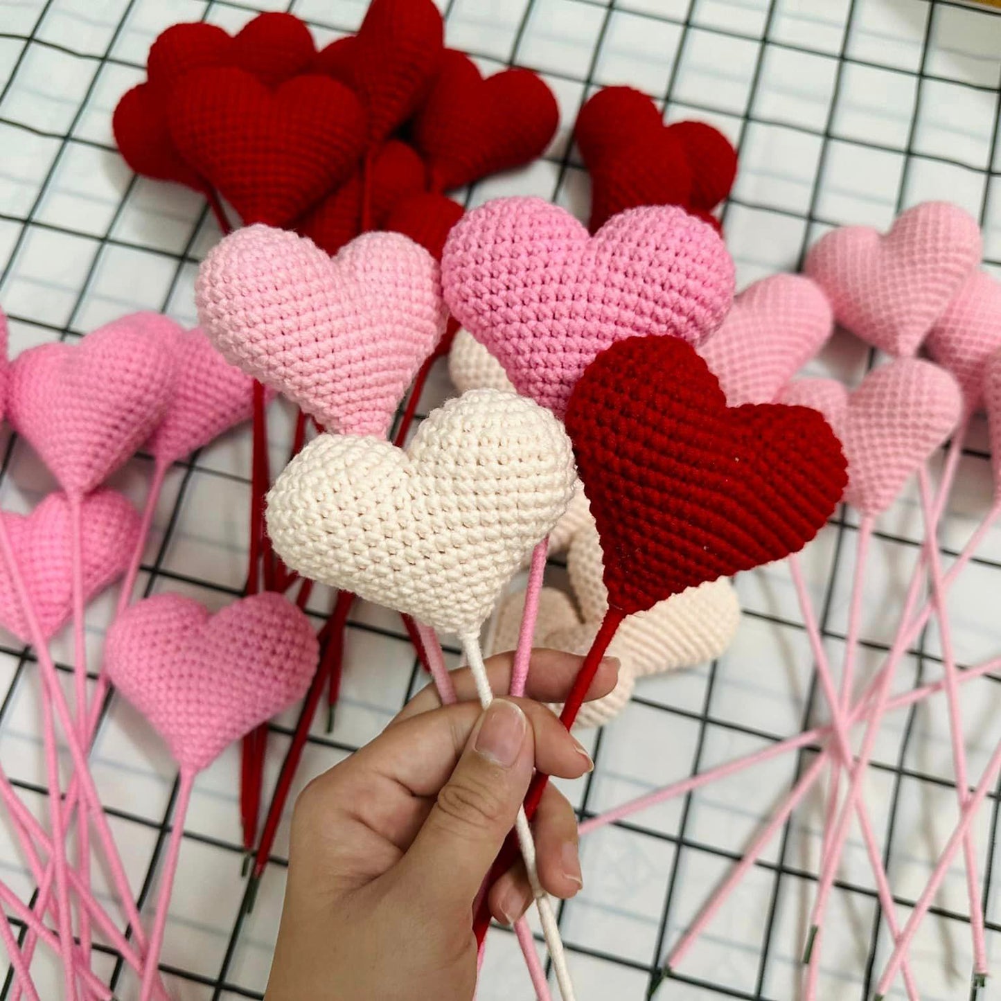 Handmade Heart Made Of Crochet Wool