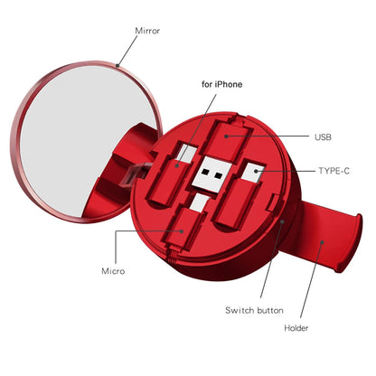 3 In 1 Usb Cable Micro Type C Faster Charger Cable Retractable Cable