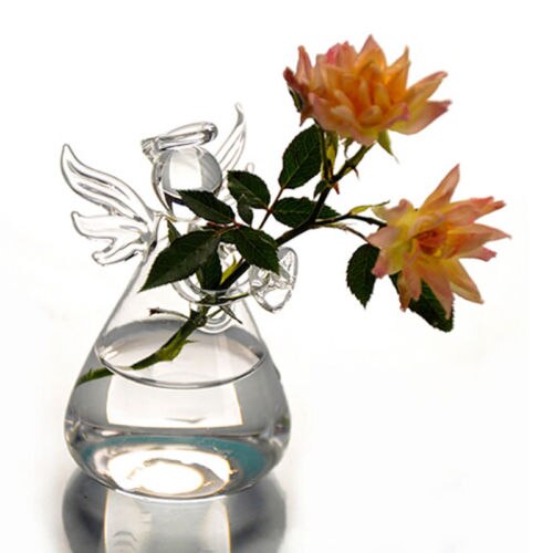 Angel Time Transparent Glass Vase