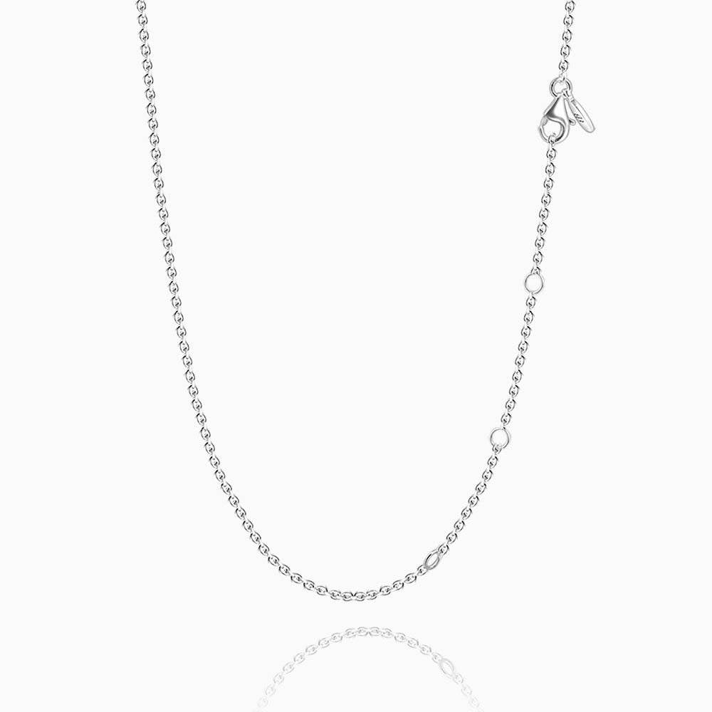 17.7In Rolo Chain Basic Necklace Silver Length Adjustable