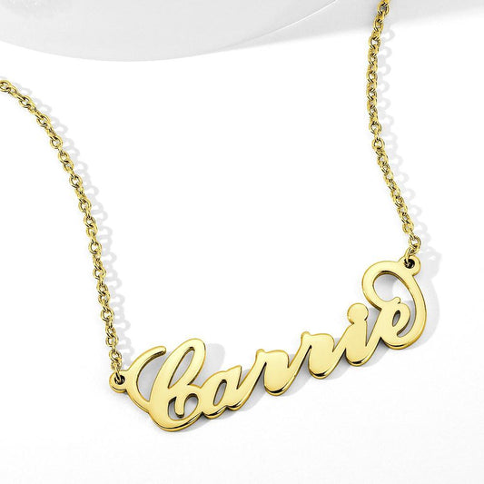 Alloy Plated Carrie Name Necklace Custom Name Necklace