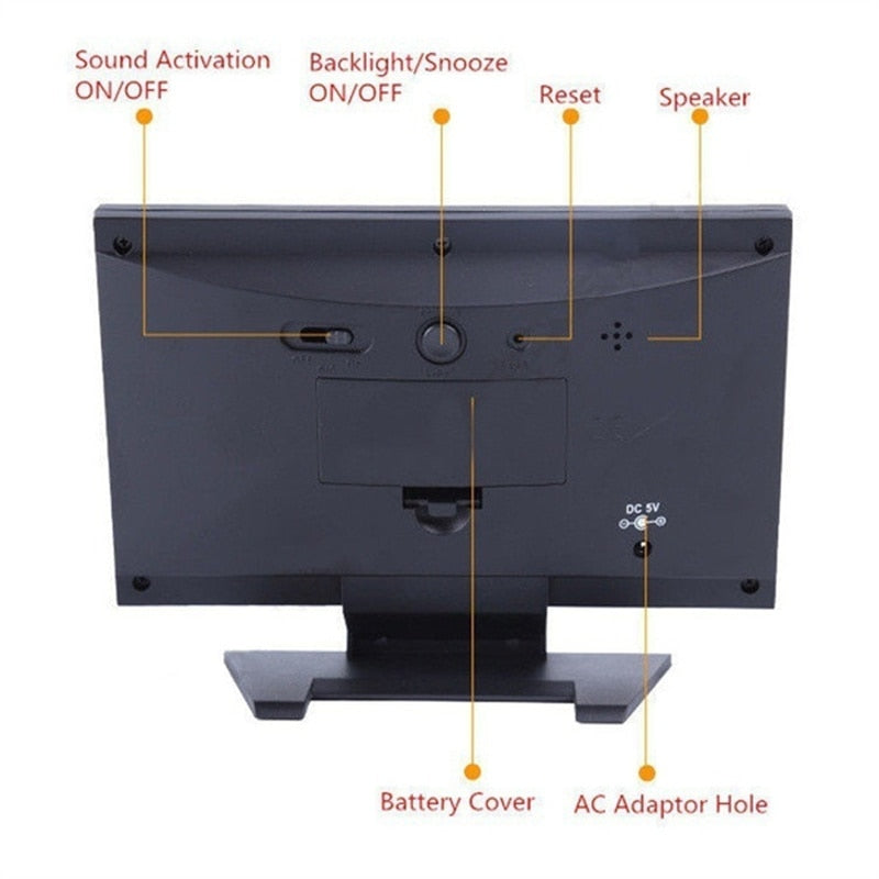 Alarm Pro Lcd Weather Station Clock