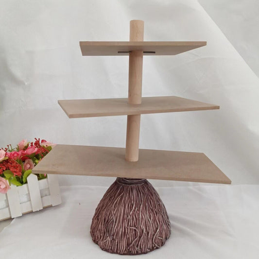 3-Tiered Witch Broom Shape Stand