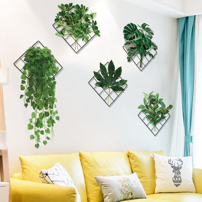 3D Nature Wind Green Plant Wall Sticker