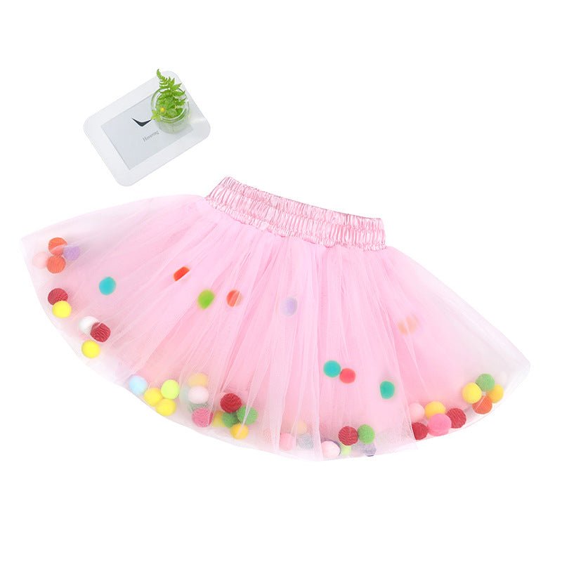 All-Match Net Yarn Short Skirt Girl Fluffy Princess Skirt