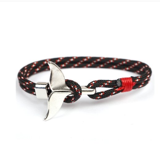 Anchor Whale Tail Umbrella Rope Couple Bracelet