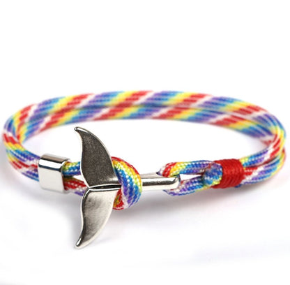 Anchor Whale Tail Umbrella Rope Couple Bracelet