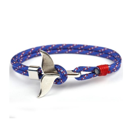 Anchor Whale Tail Umbrella Rope Couple Bracelet