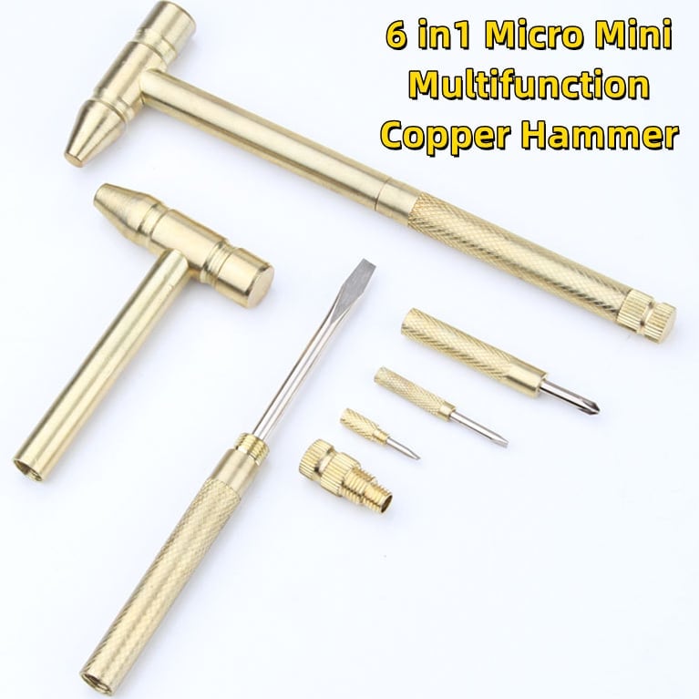 5 In1 Micro Mini Multifunction Copper Hammer