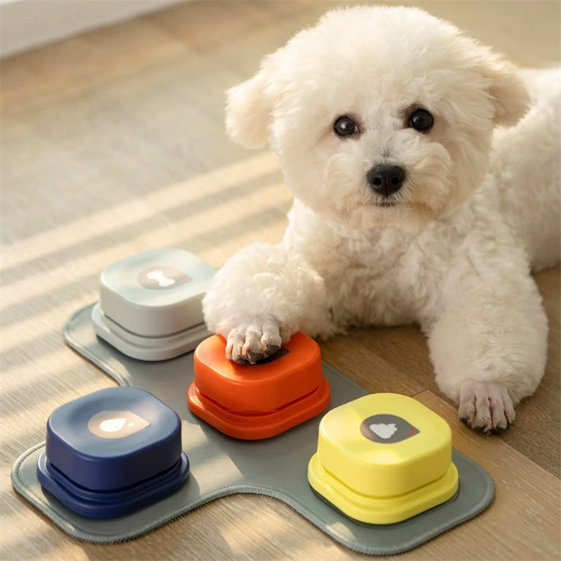 4 Colors Pet Communication Button One-Click Recordable Dog Talking Button