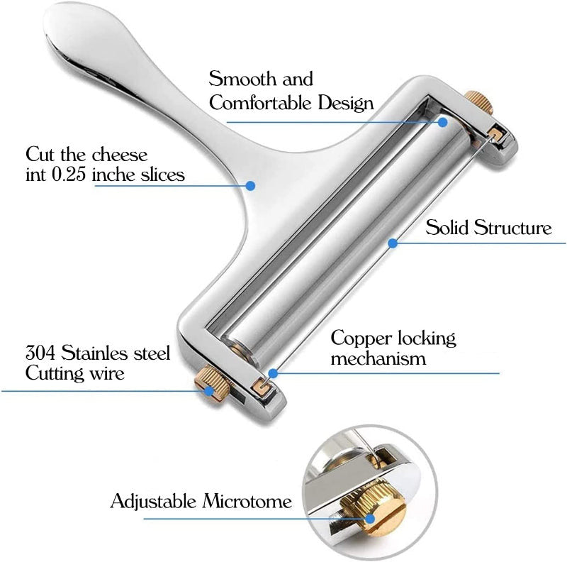 Adjustable Cheese Slicer - Cheese Shaver for Cooking