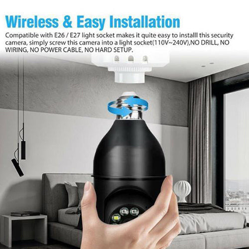 5G Wifi E27 Bulb Surveillance Camera Night Vision