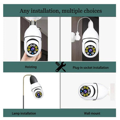 5G Wifi E27 Bulb Surveillance Camera Night Vision