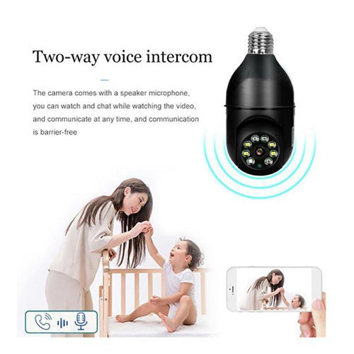 5G Wifi E27 Bulb Surveillance Camera Night Vision