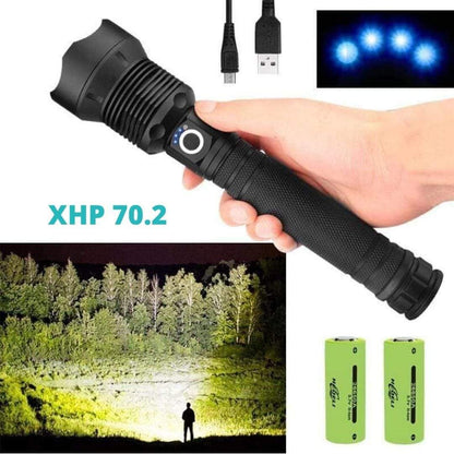 90000 Lumens Xhp70.2 Most Powerful Flashlight Worlds Brightest