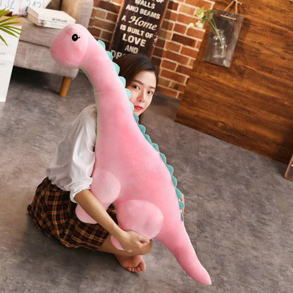 60/80/100 cm Long Neck Dino Pillow Plush 3D Stuffed Animal Brachiosaurus