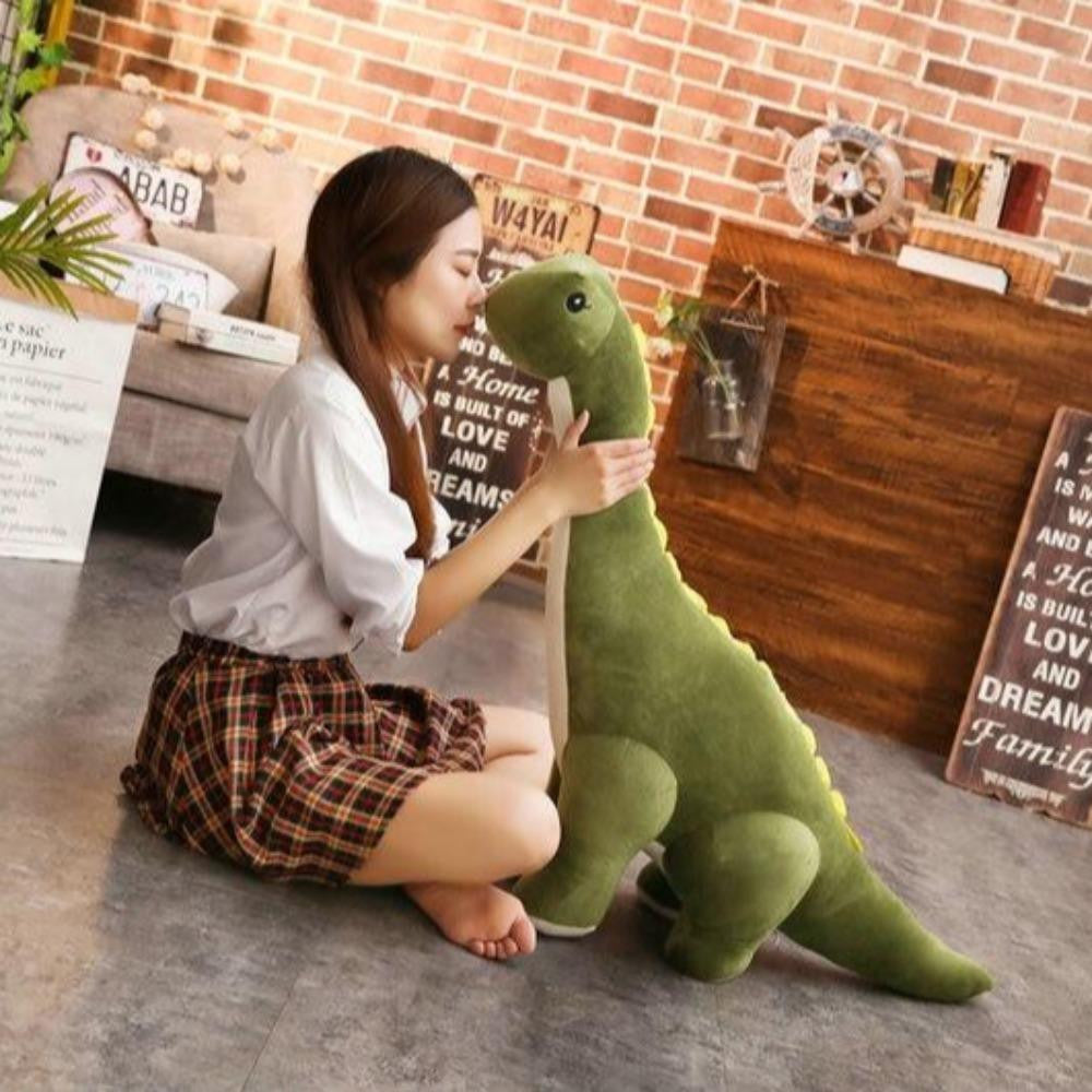 60/80/100 cm Long Neck Dino Pillow Plush 3D Stuffed Animal Brachiosaurus