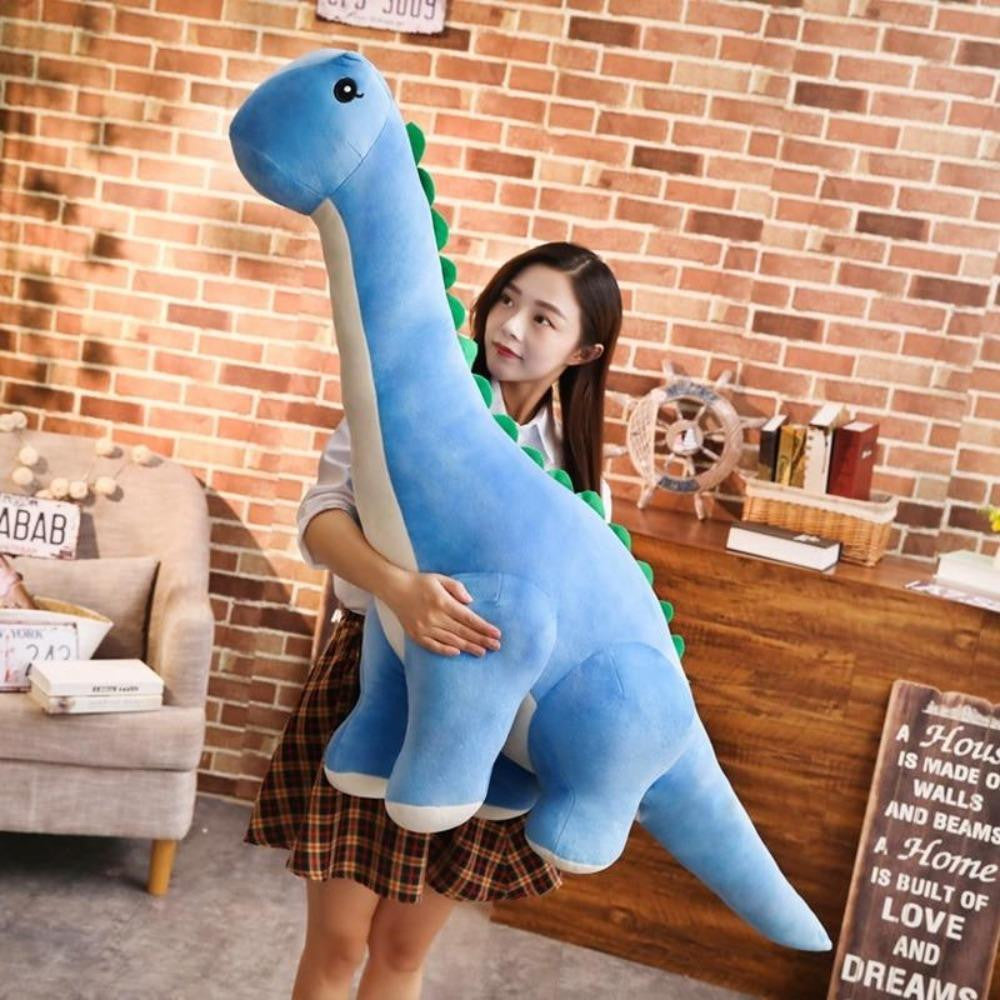 60/80/100 cm Long Neck Dino Pillow Plush 3D Stuffed Animal Brachiosaurus