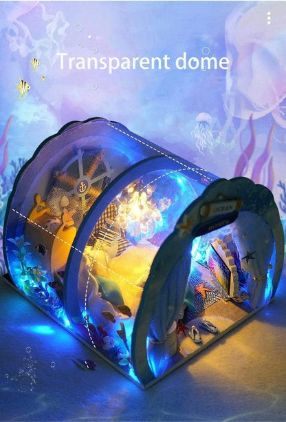 3D Under The Sea Ocean &amp; Fish Room Tent Doll House For Children