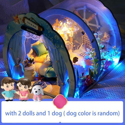 3D Under The Sea Ocean &amp; Fish Room Tent Doll House For Children