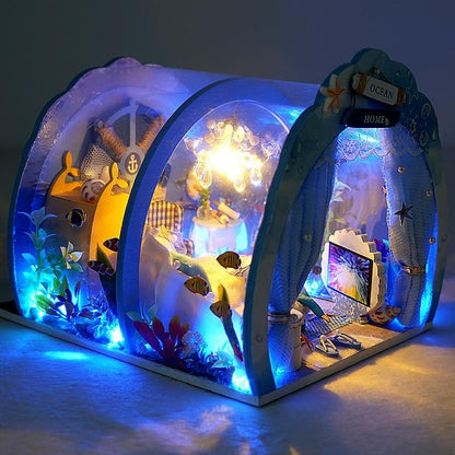 3D Under The Sea Ocean &amp; Fish Room Tent Doll House For Children