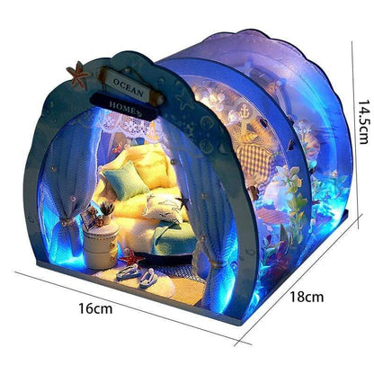 3D Under The Sea Ocean &amp; Fish Room Tent Doll House For Children