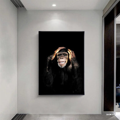 Abstract Monkey Canvas Art