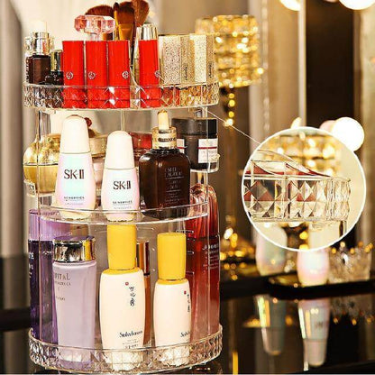 360 Degree Rotation Cosmetic Makeup Cologne Organizer Box