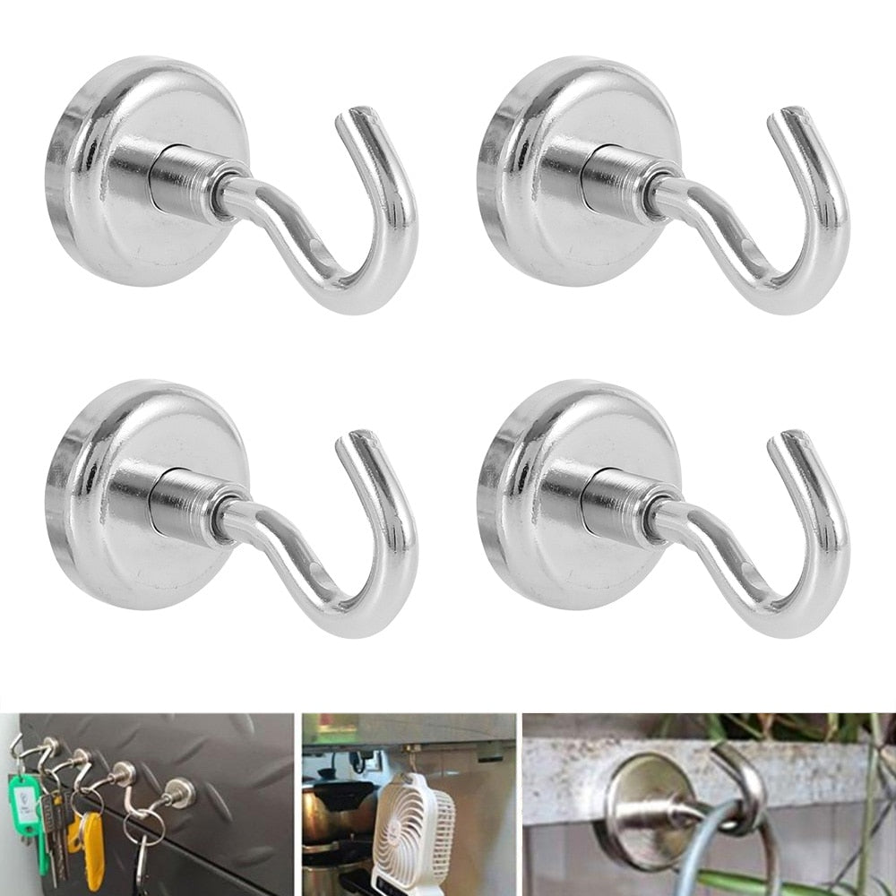 4Pcs Strong Magnetic Hooks