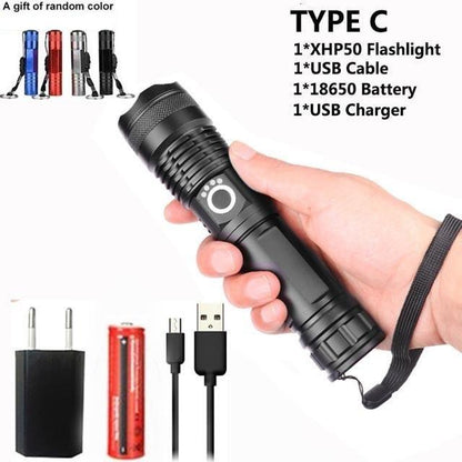 90000 Lumens Xlamp Xhp70.2 Most Powerful Led Flashlight