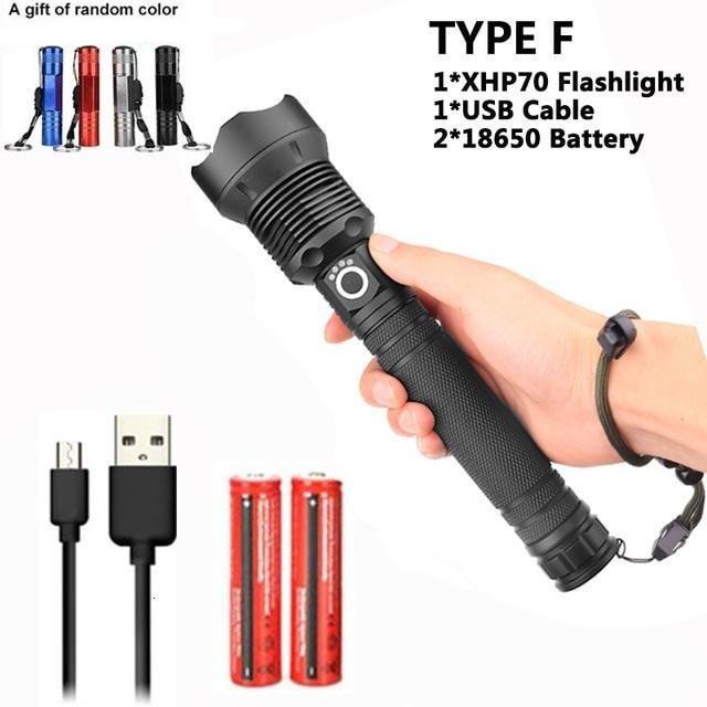 90000 Lumens Xlamp Xhp70.2 Most Powerful Led Flashlight